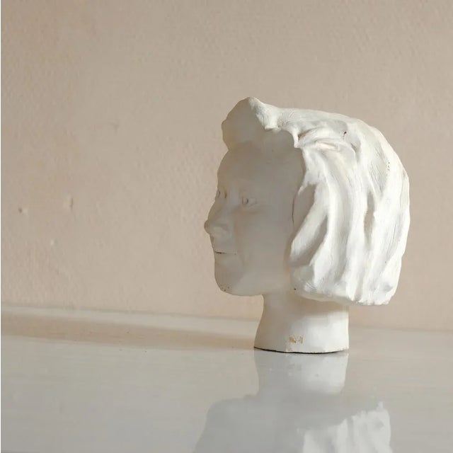 French Plaster Head Sculpture For Sale - Image 4 of 11