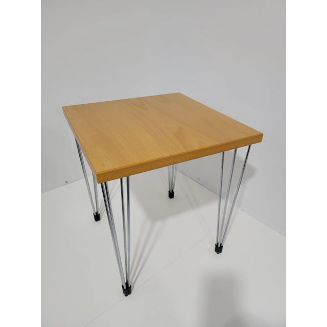 1980s Fritz Hansen Attributed Danish Modern Pin Age Birch Side Table For Sale - Image 10 of 10