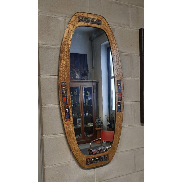 Enamelled Metal Mirror by Siva Poggibonsi, 1950s For Sale - Image 10 of 18