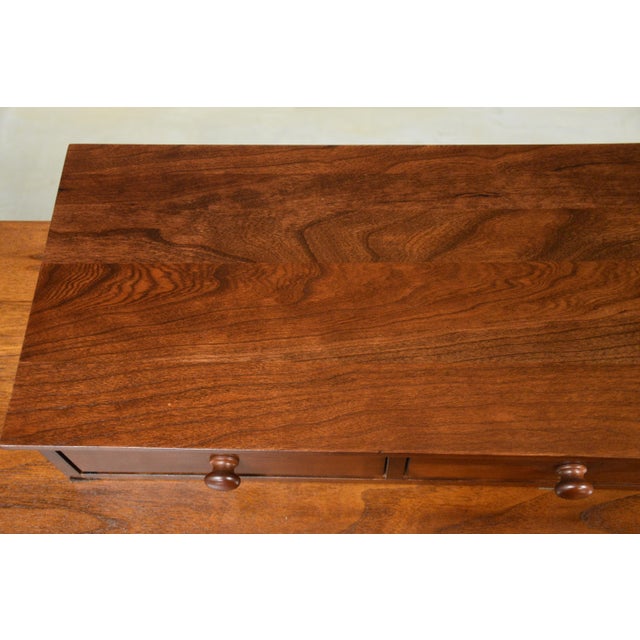 1990s Ethan Allen American Impressions Solid Cherry Dresser Topper For Sale In Boston - Image 6 of 8