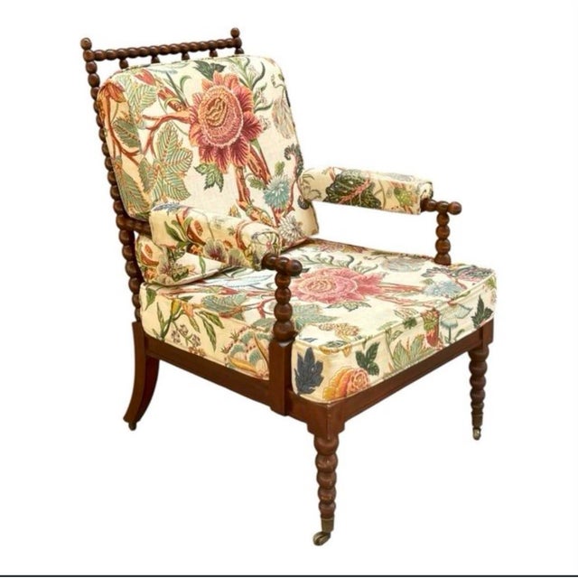Metal Victorian English Armchair in Brass, 1880 For Sale - Image 7 of 11