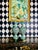 Late 20th Century Pair Signed J. Leonardo Portuguese Hand-Painted Reticulated Ceramic Ewers, 15" For Sale - Image 5 of 17