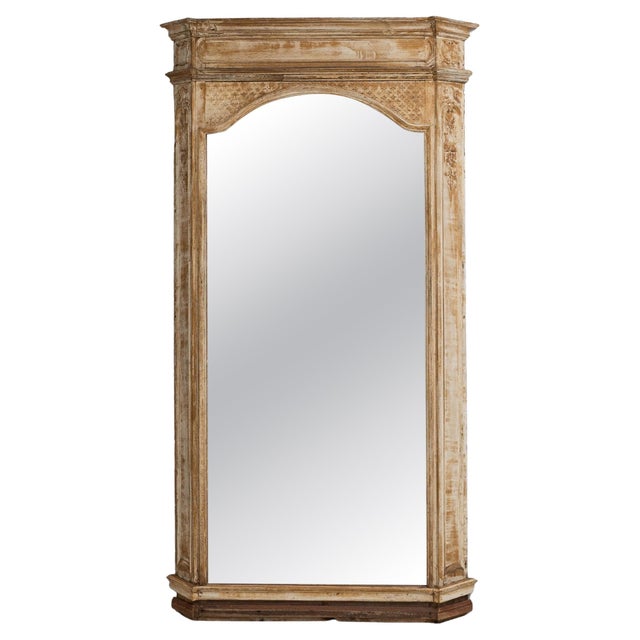 19th Century French Gustavian Floor Mirror with Canted Corners For Sale - Image 15 of 18