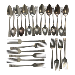 1936 Coronation Silver Plate Flatware by Oneida Community - Collection of 26 Pieces -