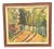 Bajo, Landscape with Fence, 1960s, Oil Painting on Panel, Framed For Sale