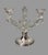 Victorian Pair of Mid 20th Century Hawkes Sterling Silver & Ornate Glass 2-Light Candelabras For Sale - Image 3 of 10