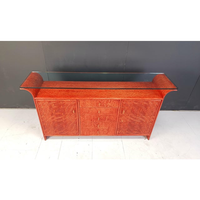 Vintage Rattan Sideboard, 1970s For Sale - Image 3 of 8