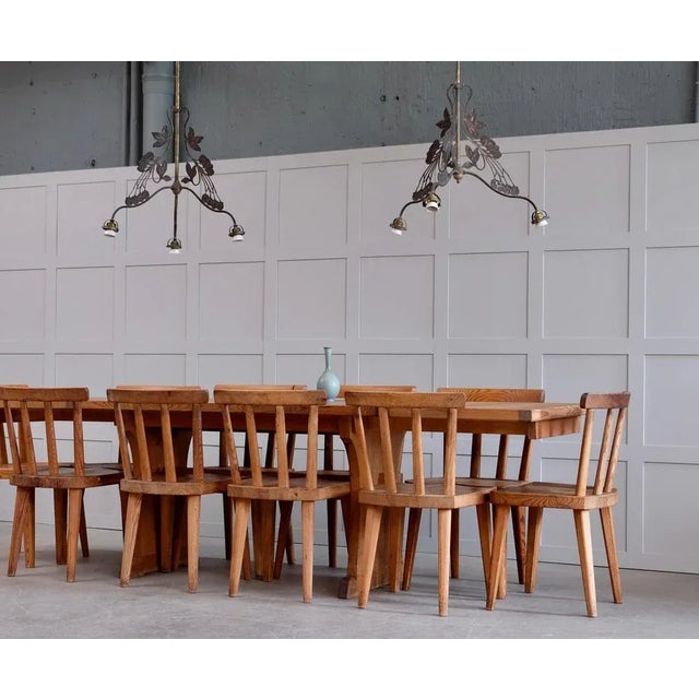 Antique French Art Nouveau Hanging Lamp, 1900s For Sale - Image 6 of 12