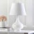 24 Inch H Gourd Glass Table Lamp in White - a Pair For Sale - Image 4 of 8