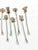 Vintage Abalone Cocktail Picks – Set of 11 Iridescent Mid-Century Appetizer Forks With Organic Shapes For Sale In Louisville - Image 6 of 7