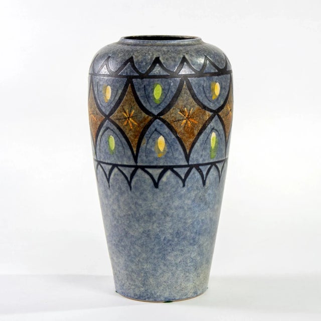 Tall Mid Century West German Vase For Sale - Image 4 of 5