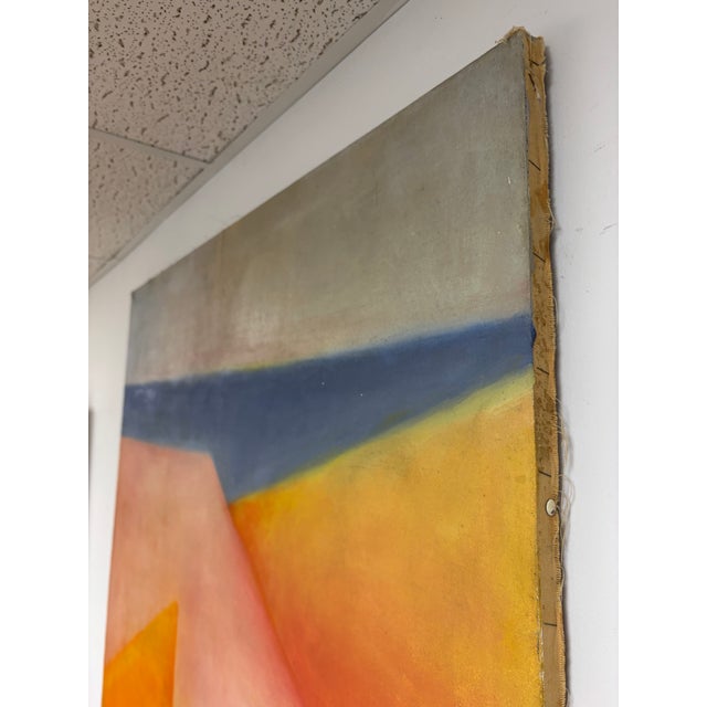 Large Vintage Contemporary Abstract Oil Painting 36 X 33 For Sale - Image 10 of 11