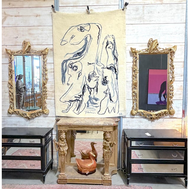 Beige Large Scandinavian Abstract Wool Tapestry, by Asger Jorn (CoBrA) circa 1955 For Sale - Image 8 of 10