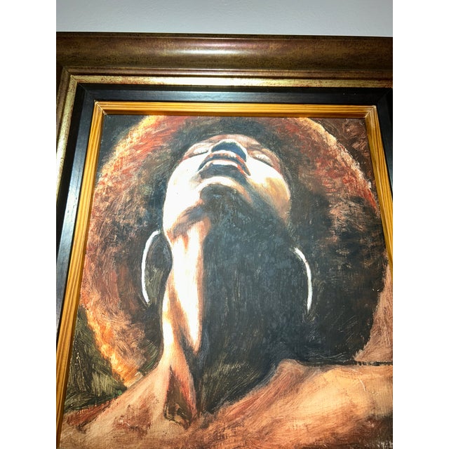 Original acrylic on canvas by Jamaican artist Nakazzi Hutchinson, featuring a striking portrait defined by strength,...