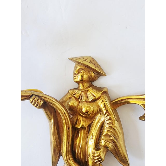 Vintage Chinoiserie Dore Bronze Wall Sconces-a Pair For Sale - Image 10 of 16