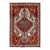 Vintage Persian Handmade Red Medallion Wool Rug For Sale
