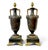 Neoclassical French Neoclassical Patinated Bronze and Marble Urn Vases, a Pair For Sale - Image 3 of 16