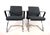 The set of 2 Drabert Z chairs with a gray/blue fabric cover and black plastic shells in good condition. The covers and the...