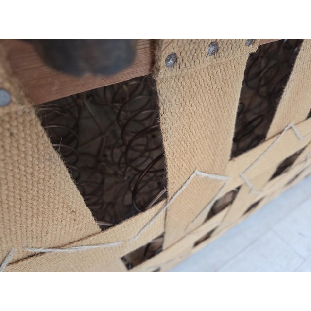 Danish 3-Seater Sofa in Red and Light Grey Wool and Oak, 1950s For Sale - Image 10 of 18