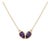 Natural Amethyst Heart Necklace • Unique Toi Et Moi Teardrop Necklace • February Birthstone Gift For Sale