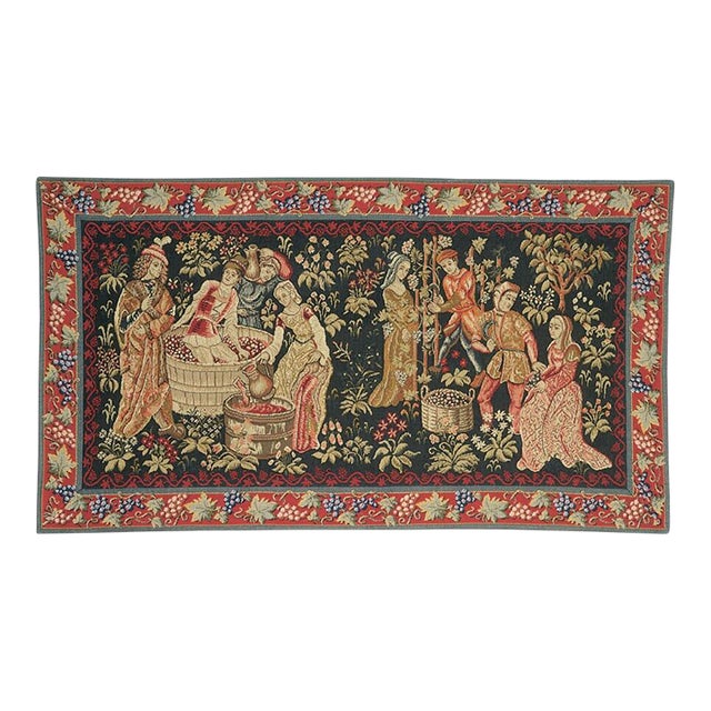 In the Vineyard Loom Woven Tapestry - 60 X 106 Cm (2'0" X 3'6") - Requires Rod Size 3 For Sale