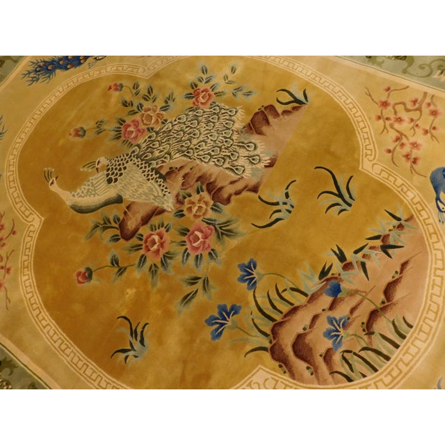 Midcentury Handmade Chinese Wool Pile Rug. 9'x 12' For Sale - Image 9 of 12