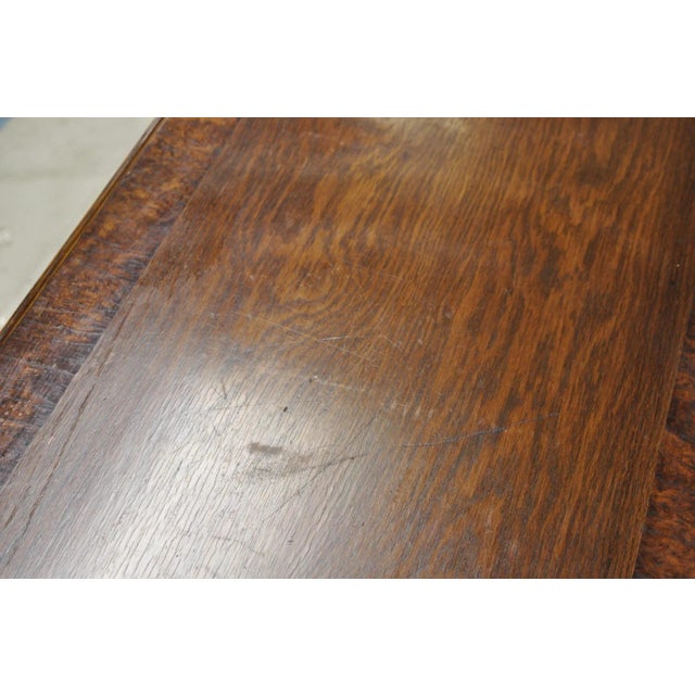 Antique Italian Renaissance Figural Carved Griffin Oak Flip Top Library Table For Sale - Image 18 of 18
