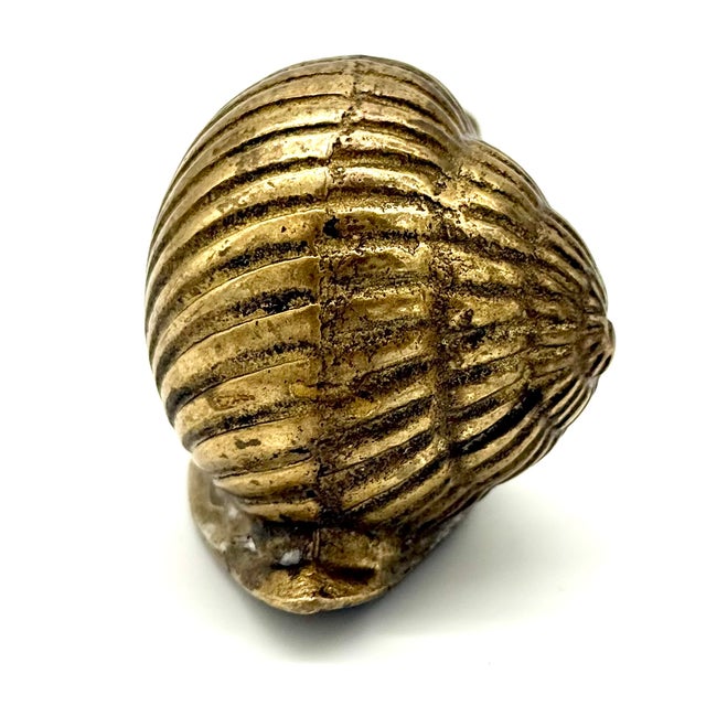 Mid-Century Modern Vintage Brass Snail Figurine For Sale - Image 3 of 9