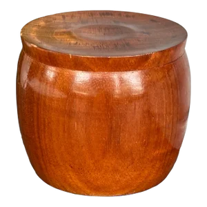 Decorative Hand Turned Wooden Box With Lid