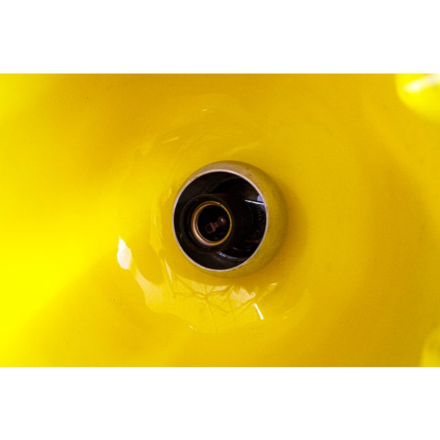 Yellow Murano Glass Floral Pendant Light from Leucos, 1970s For Sale - Image 6 of 9