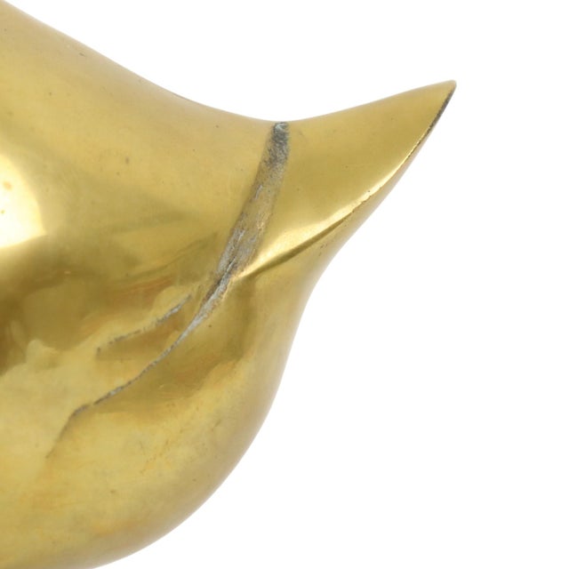 Gold Large Brass Duck Sculpture, 1970s For Sale - Image 8 of 12