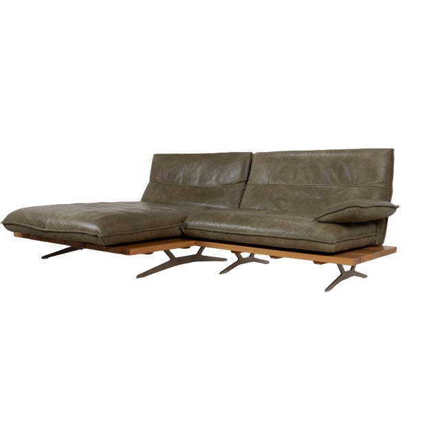 Malta Leather Corner Sofa from Koinor For Sale