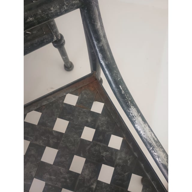 Six Vintage Iron Patio Chairs For Sale - Image 15 of 15