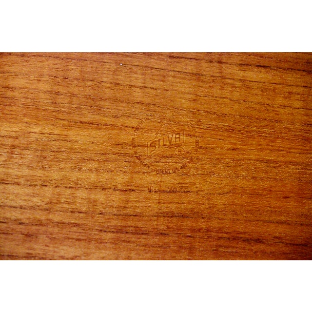 Wood Side Table in Teak Plywood from Silva, Sweden, 1960 For Sale - Image 7 of 9