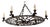 Large Circular Wrought Iron Chandelier, France, 1940 For Sale