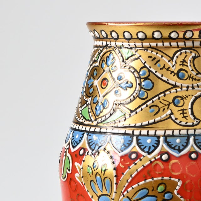 Antique Bohemian Glass Vase, 1920s For Sale - Image 9 of 10