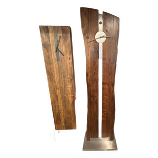 Howard Miller Enzo Live-Edge Walnut Floor Clock For Sale