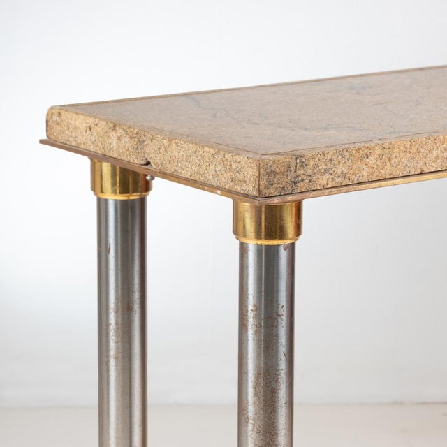 Double-Tiered Marble Console Table by Charles Sevigny, 1950s For Sale - Image 3 of 4
