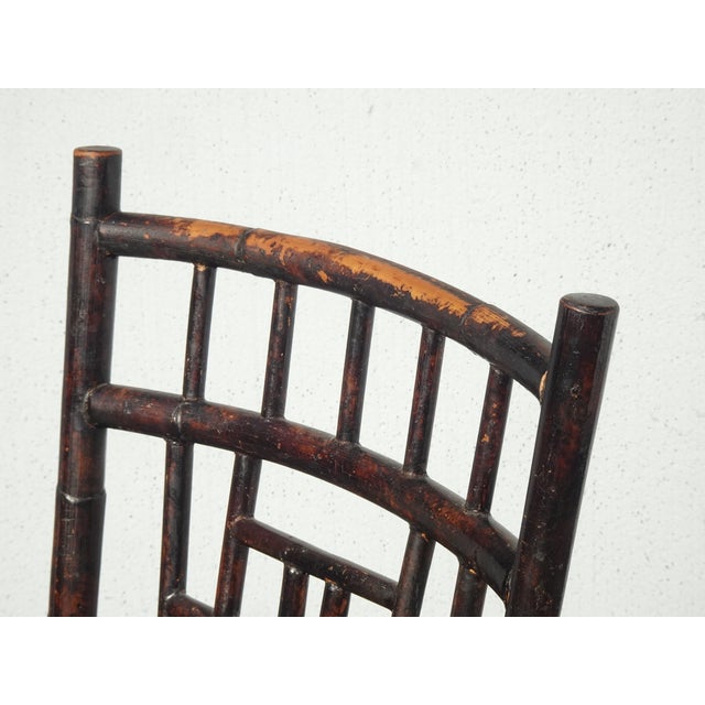 1970s Vintage Chinoiserie Style Bamboo Cane Side Chair For Sale - Image 5 of 18