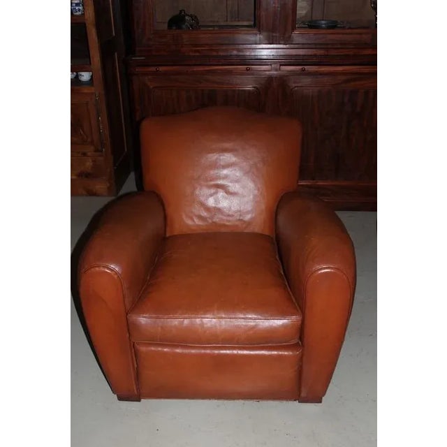 Mid-Century Leather Living Room Set, 1950s, Set of 4 For Sale - Image 4 of 10