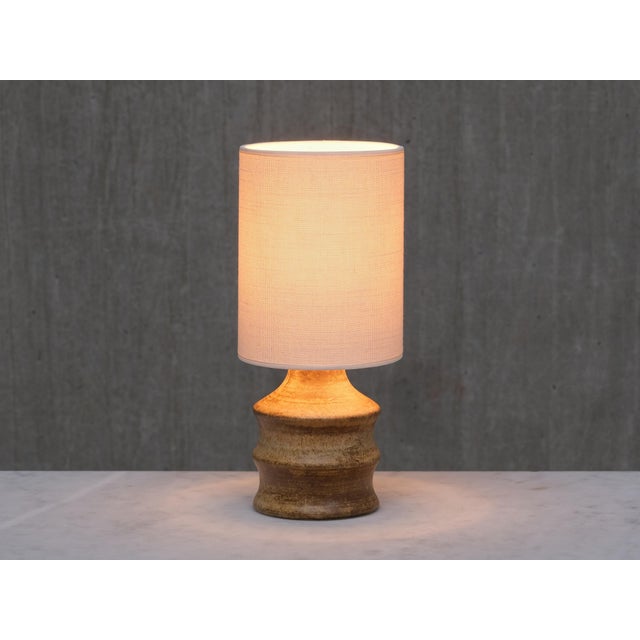 Textile Ceramic Table Lamp by Bruno Karlsson for Ego Stengods, Sweden, 1960s For Sale - Image 7 of 12