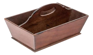 Antique Early 19th Century English Regency Mahogany Cutlery Tray or Knife Box With Carrying Handle