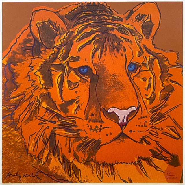 Andy Warhol Vintage 1986 Lmtd Edtn Endangered Species Large Fine Art Lithograph Print " Siberian Tiger " 1983 For Sale - Image 13 of 13