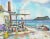 American House at the Beach, Baja California Figurative Landscape by David Stephens For Sale - Image 3 of 4