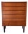 Teak Tallboy Dresser With 6 Drawers Danish Mid-Century Modern 1960s For Sale