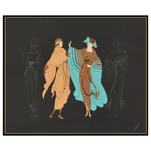 Art Deco 1980s On The Avenue, Erté For Sale - Image 3 of 6