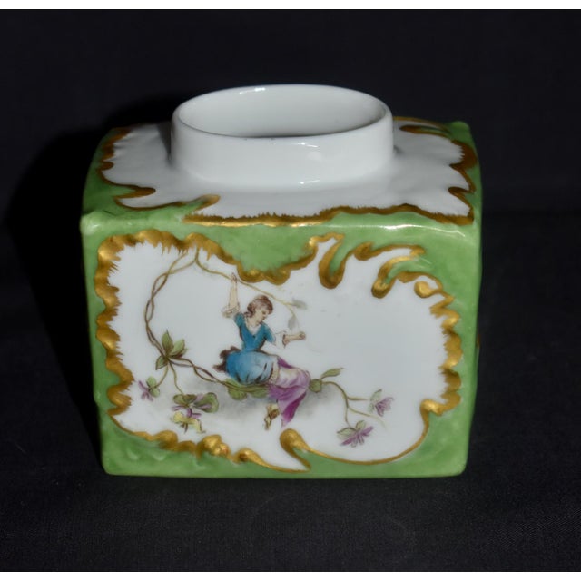 Antique - Late 19th Century Hand Painted Tea Caddy is made of Porcelain. The Brand is T&V - Limoges. The Origin France....