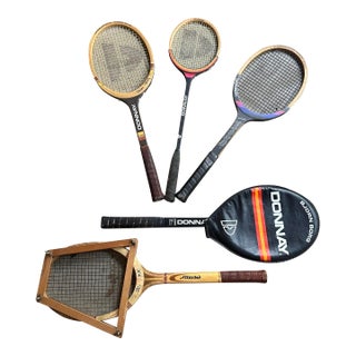 Collection of Vintage Björn Borg Tennis Rackets With Cover and Guard For Sale