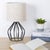 Modern Black Bedside Table Lamp With Linen Shade For Sale - Image 6 of 8