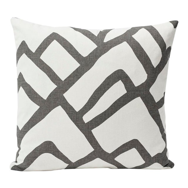 Schumacher Double-Sided Pillow in Zimba Print For Sale In Charlotte - Image 6 of 7